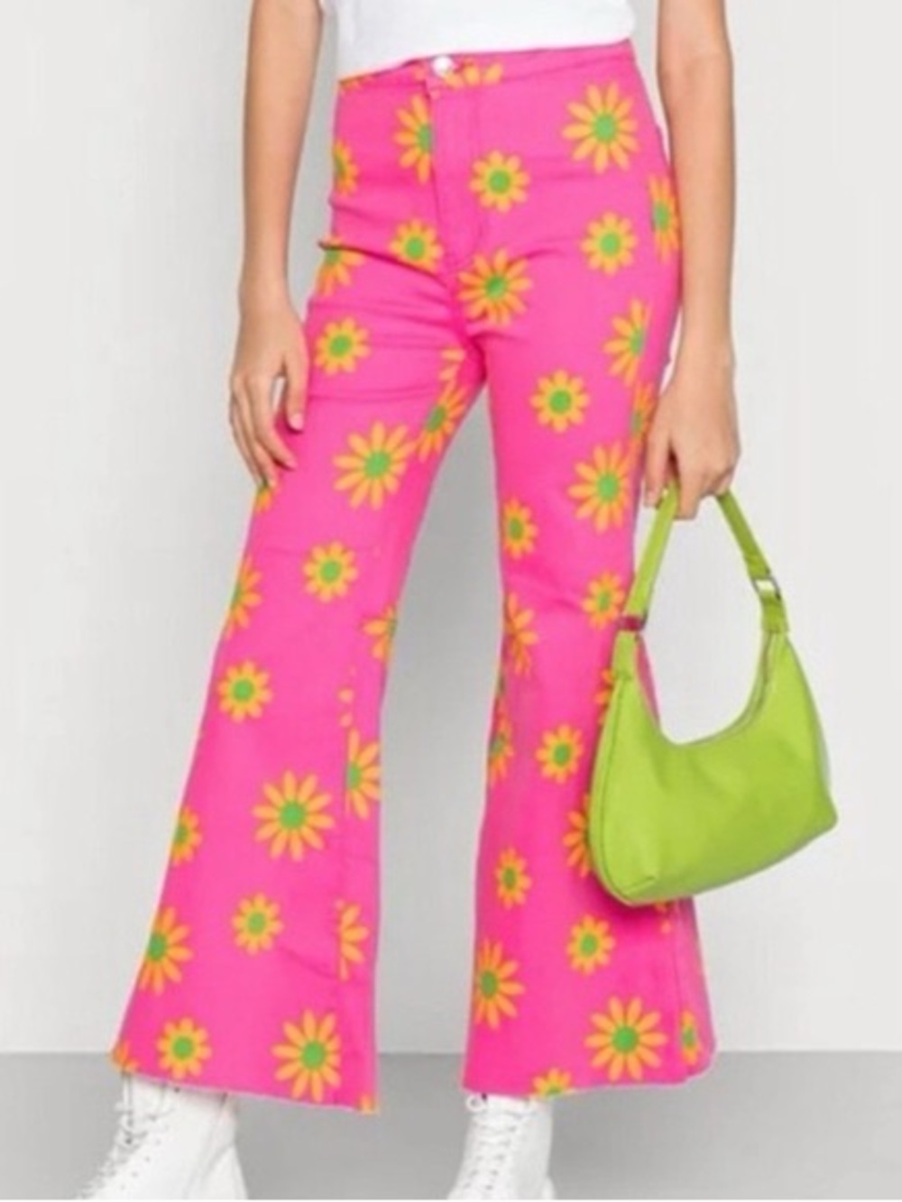 We The Free- Crop Flare Bell Bottom Pants Daisy’s Flowers